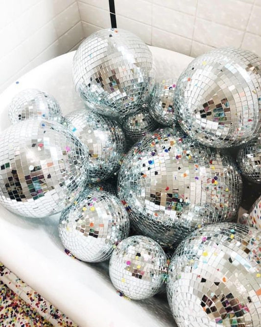 Large Size Mirror Disco Ball Silver – ThePrettyPartyBoxx