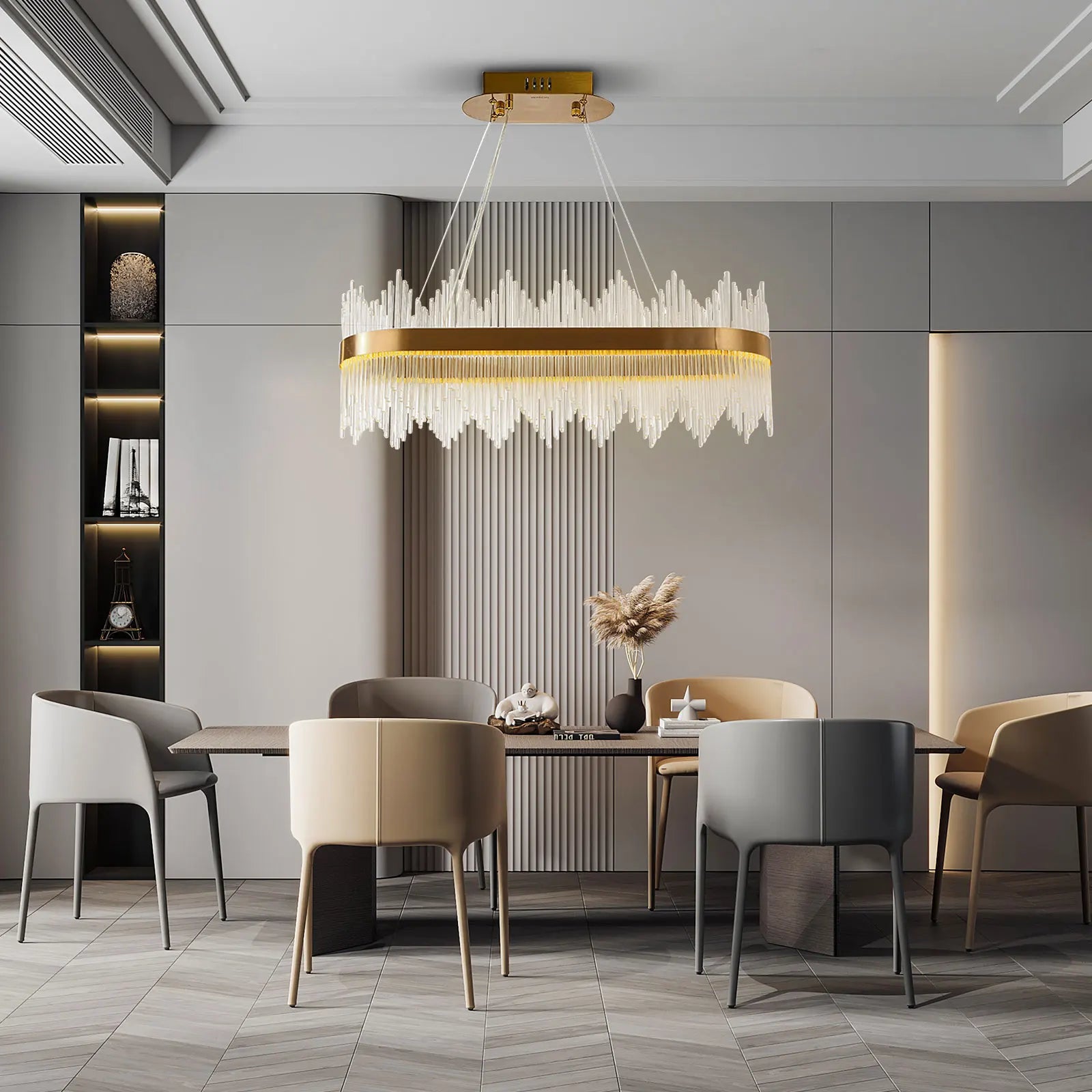 aurora Crystal LED Pendant Chandelier