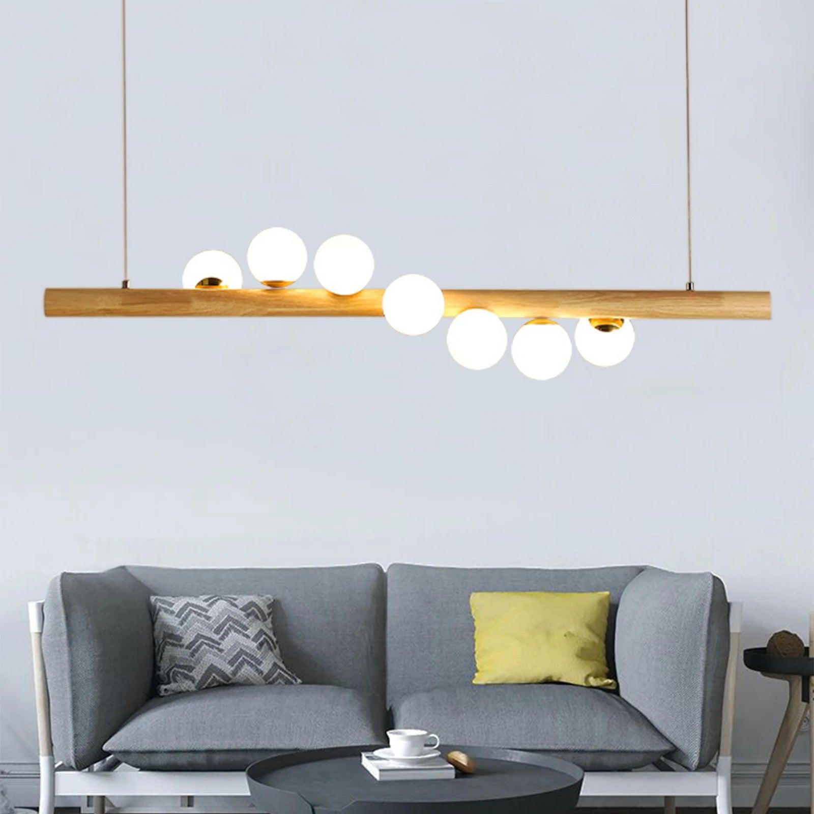 Nordic 7 Light Modern Glass Chandelier