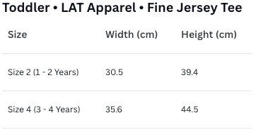 Toddler Shirt Sizes