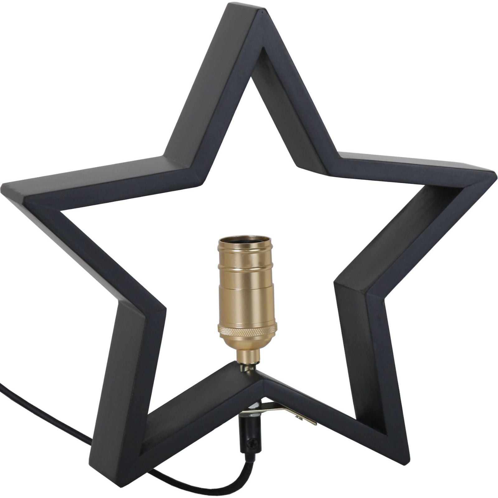 Star Trading - Julstjärna - Bordsstjärna LYSeKIL - Svart - 29cm