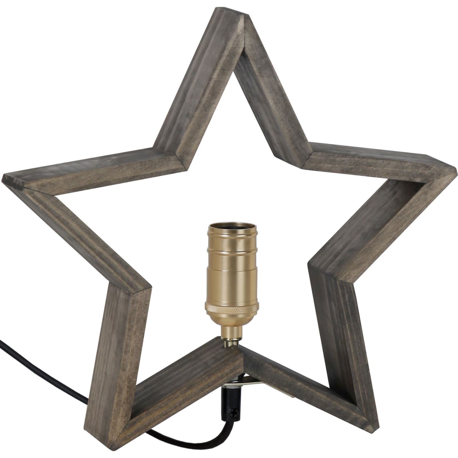 Star Trading - Julstjärna - Bordsstjärna LYSeKIL - Brun - 29cm