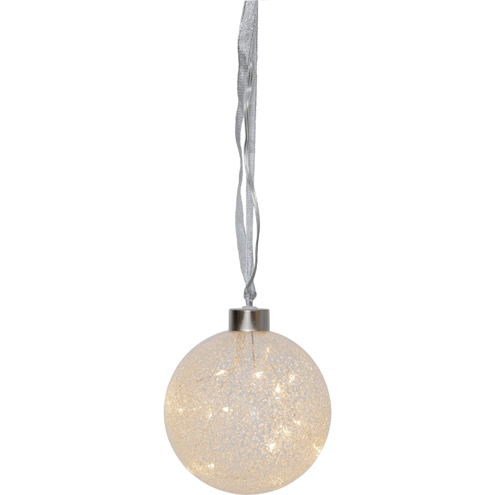 Star Trading - Glaskula Glow Snow - Juldekoration Med Led