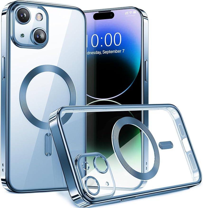 Magnetic Case for iPhone 15 - Blue soft edge
