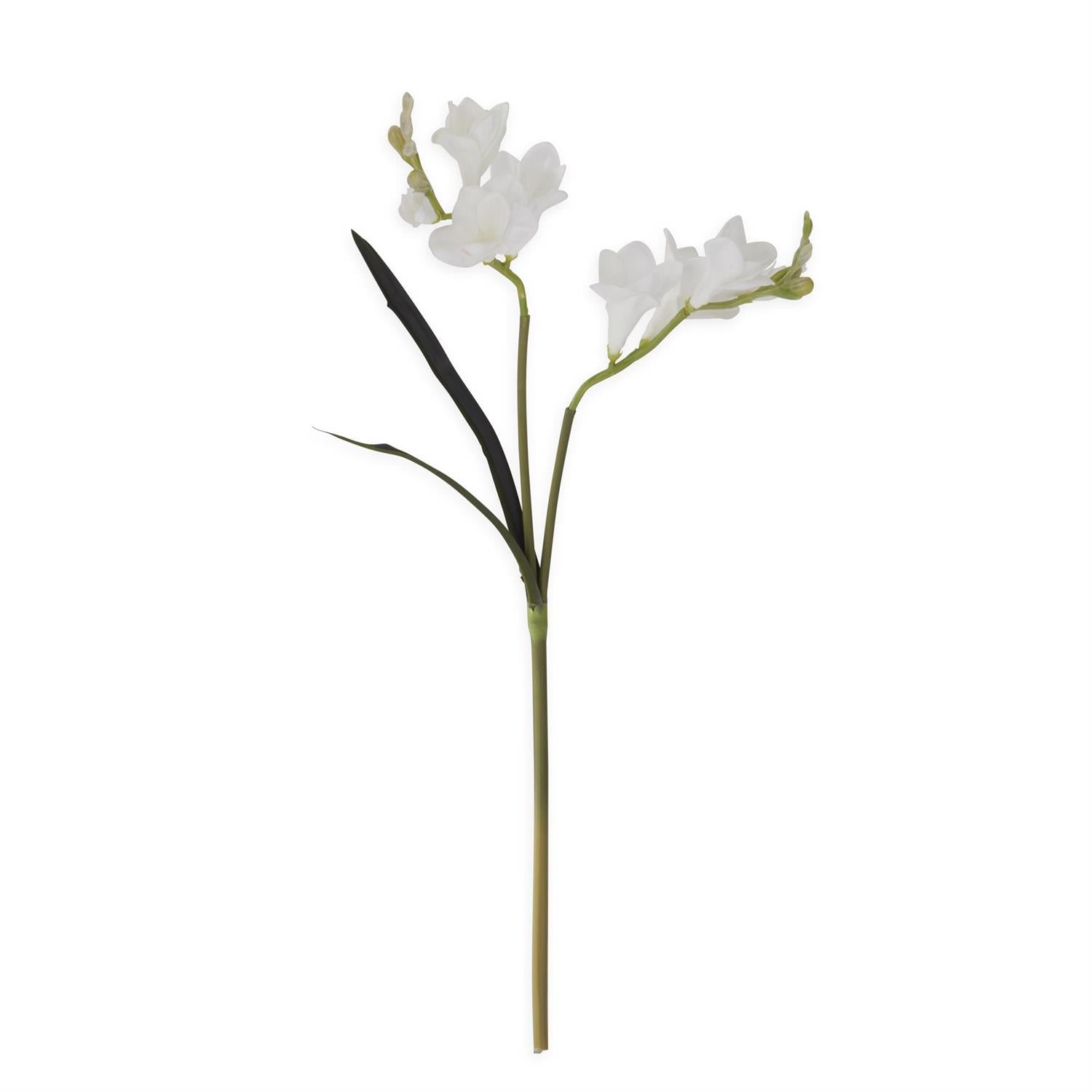 White Real Touch Freesia Stem -21 inch