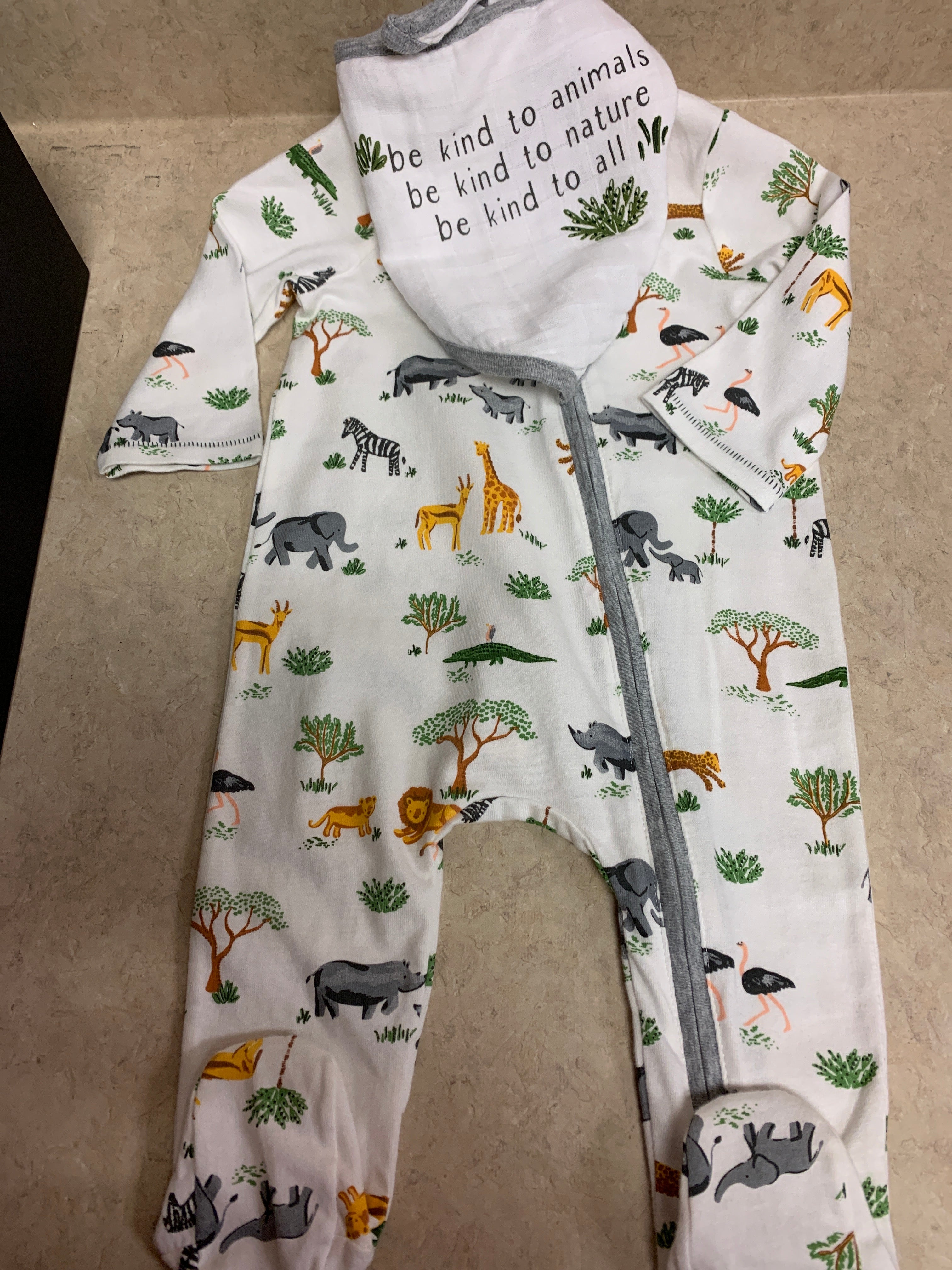 Safari Sleeper and Bib Set