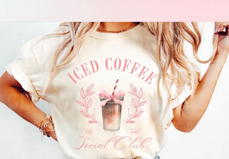 Iced Coffee Vibes Coquette Tee ๐