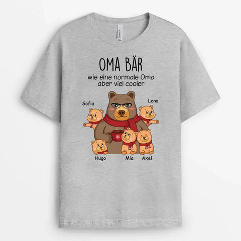 Personalisiertes Oma Bär Wie Eine Normale Oma Aber Cooler T-shirt geschenke zum 80 geburtstag oma