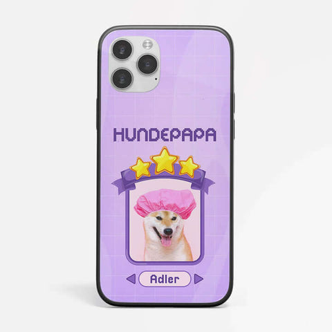 Pfiffige Kleine Geschenke Für Hundeliebhaber Personalisierte Hundepapa Lila Handyhülle[product]