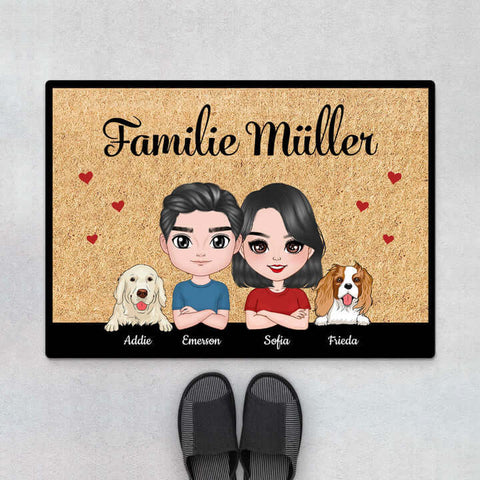 Spannende Geschenk Für Neue Hundebesitzer personalisierte fußmatte für familie[product]