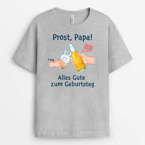 Attraktives T-Shirt Selbst Gestalten Online Personalisiertes Zum Wohl Papa T-Shit 