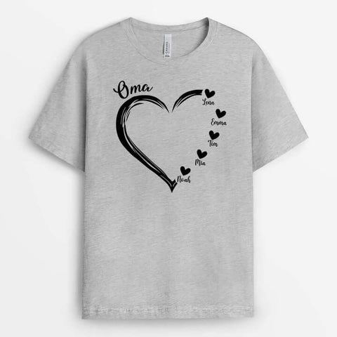 Wertvoll Wann Ist Muttertag 2024 Personalisiertes Oma Mit Herz T-Shirt[product]