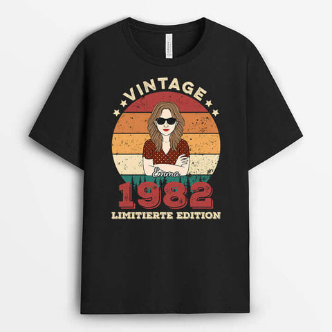 Schickes T-Shirt Selbst Gestalten Online Personalisiertes Vintage Limitierter Edition T-Shirt