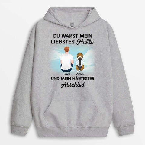 Gemütliche Kleine Geschenke Für Hundeliebhaber Personalisierter Du Warst Mein Liebstes Hallo Hund Hoodie[product]