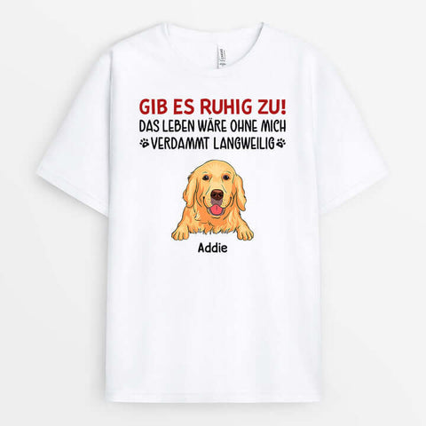 Bereichernde Geschenk Für Neue Hundebesitzer hunde tshirt personalisiert[product]