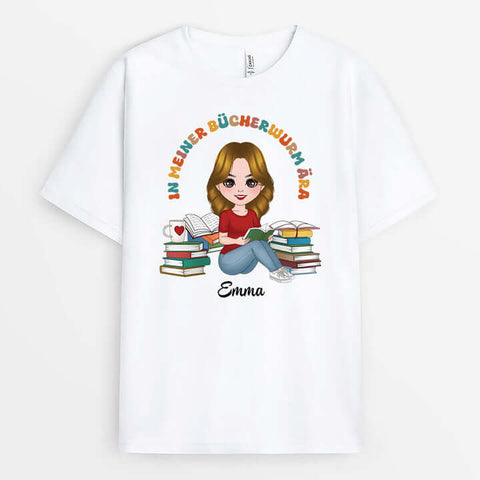 Spaßige Geschenkideen Mädchen 10 Jahre bücherwurm individuelles tshirt für frauen[product]