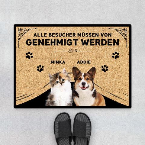 Personalisierte Alle Besucher Müssen Genehmigt Werden Fußmatte Oma Geschenk mit Hunde[product]