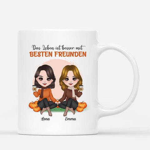 Personalisierte Das Leben Ist Besser Mit Besties Herbst Tasse spontanes geburtstagsgeschenk[product]