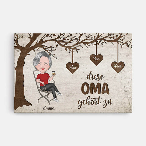 Personalisierte Diese Oma/Mama Gehört Zu Leinwande Ruhestand Geschenkidee[product]