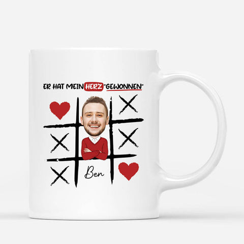 Personalisierte Du Hast Mein Herz Gewonnen Tasse Lustiges Geschenk für Freundin