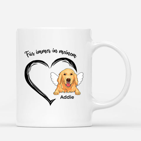 Personalisierte Für Immer In Meinem Herzen Hund Tasse Geschenk Hundepapa[product]