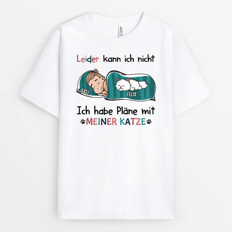 Personalisierte Ich Habe Pläne Mit Meiner Süßen Katze T-shirt Hochzeitsgeschenk Katzenliebhaber[product]