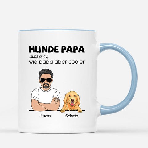 personalisierte tasse mit mann und hund