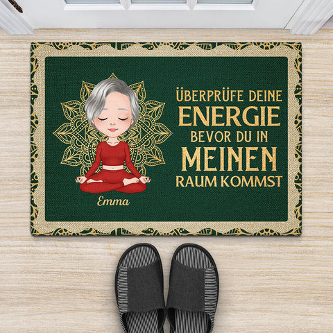 Personalisierte Überprüfen Sie Ihre Energie Bevor Sie Meinen Raum Betreten Fußmatte Geschenke für Mama zum 60. Geburtstag[product]