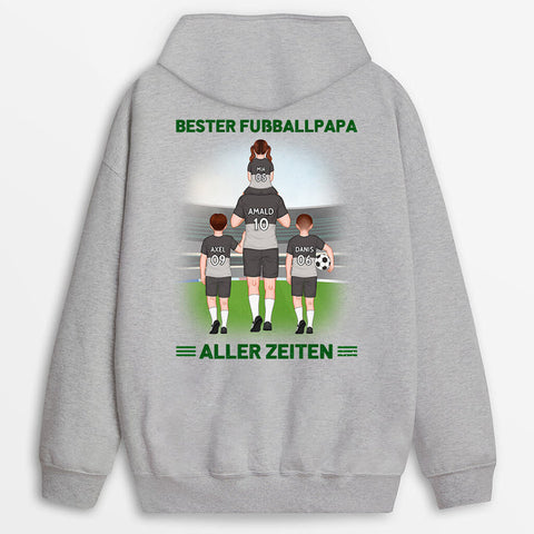 Personalisierter Bester Fußball Papa Überhaupt Hoodie Geschenk zum 40 Geburtstag Mann[product]