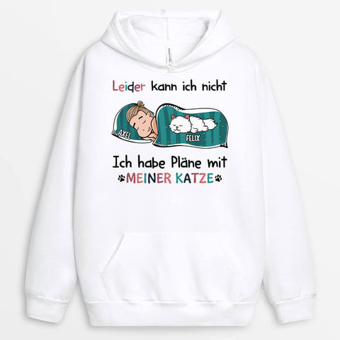 Personalisierter Ich Habe Pläne Mit Meiner Süßen Katze Hoodie Geschenk zum 40 Geburtstag Mann[product]