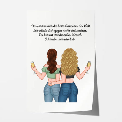 Personalisiertes Alles Gute Geburtstag Schwester Poster 40 Geburtstag Freundin Geschenk[product]