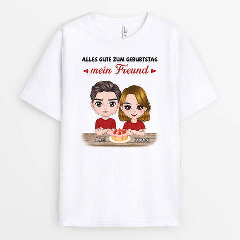 Personalisiertes Alles Gute Zum Geburstag Freund Mann T-Shirt Lustige T-shirts Sprüche[product]