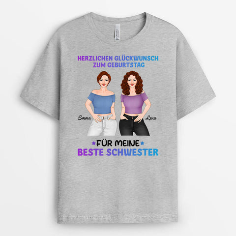 Personalisiertes Alles Gutes Zum Geburtstag Für Meine Beste Schwester T-Shirt Lustige Sprüche T shirts[product]