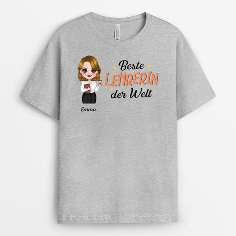 Personalisiertes Beste Lehrerin T-Shirt Abschluss T Shirt Grundschule