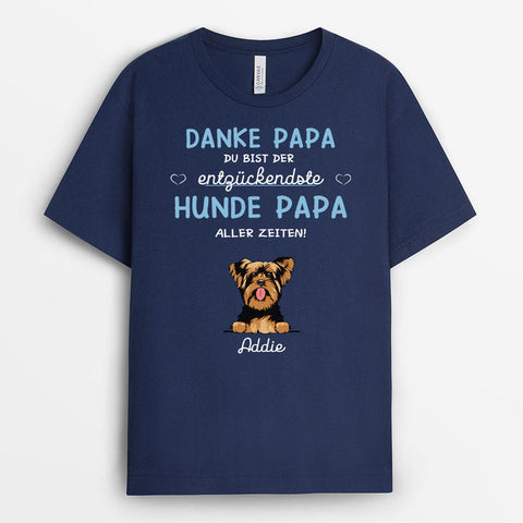 Personalisiertes Bester Hunde Papa Aller Zeiten T-Shirt Geschenke für Hundepapa[product]