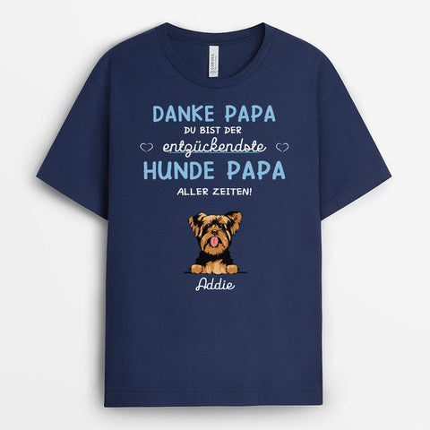 Personalisiertes Bester Hunde Papa Aller Zeiten T-Shirt Männer T Shirt zum 40 Geburtstag Lustig[product]