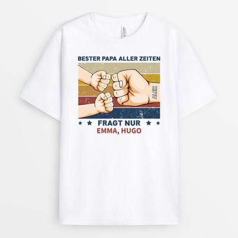 Personalisiertes Bester Papa T-Shirt t shirt 50 geburtstag mann
