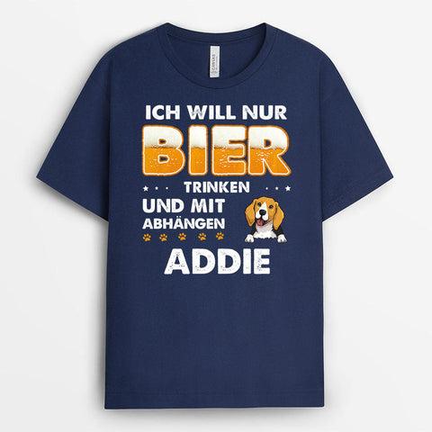 Personalisiertes Bier und Hund T-Shirt Hundepapa Geschenk[product]