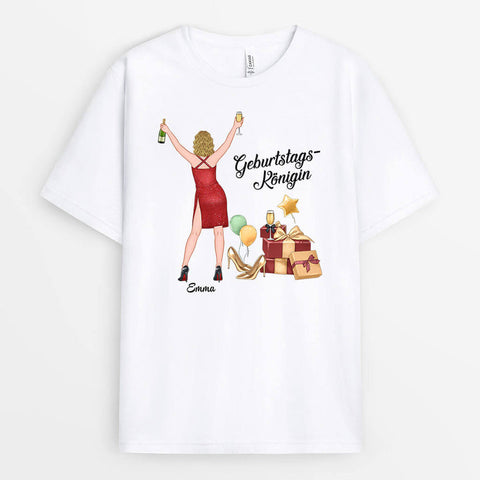 Personalisiertes Birthday Queen T-Shirt Lustige motto Sprüche für T shirts[product]