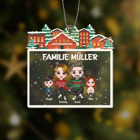 Personalisiertes Die Familie Zu Weihnachten Ornament Lustiges Geschenk für Freundin