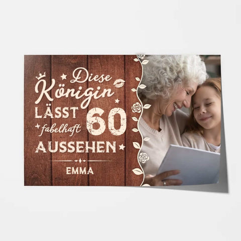 Personalisiertes Diese Königin Lässt 90 Fabelhaft Aussehen Poster Geschenk 60 Geburtstag[product]