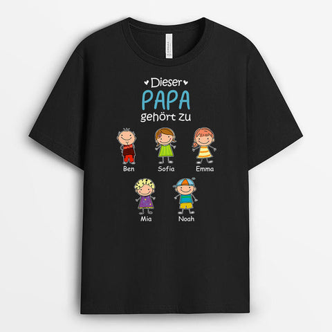 Personalisiertes Dieser Papa Opa Gehört Zu T-shirt Geschenke zur Einschulung Mädchen[product]