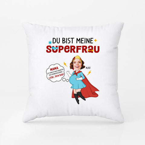 Personalisiertes Du Bist Meine Superfrau Kissen Geschenk Freundin 40 Geburtstag[product]