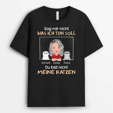 Personalisiertes Du Bist Nicht Meine Katzen T-shirt Geburtstag Mama[product]