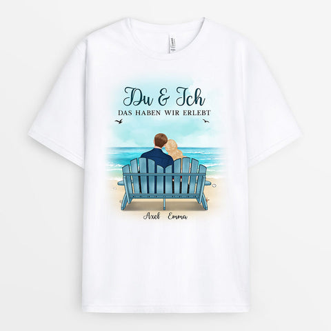 Personalisiertes Du & Ich Am Meer T-Shirt geschenk für ehemann der alles hat[product]