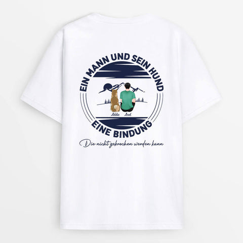 Personalisiertes Ein Mann Und Sein Hund T-shirt Hundepapa Geschenke[product]