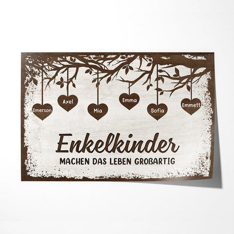 Personalisiertes Enkelkinder Machen Das Leben Großartig Poster Geschenkideen Ruhestand[product]