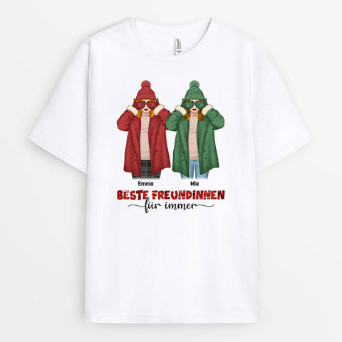 Personalisiertes Für Immer Besties Weihnachten T-shirt Lustige Sprüche für t Shirts[product]