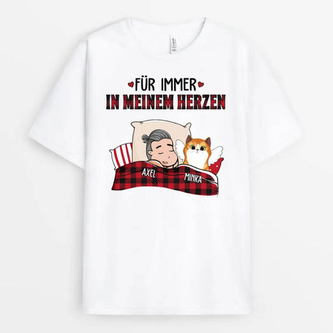 Personalisiertes Für Immer In Meinem Herzen Mit Katzen T-shirt T Shirt zum 18 Geburtstag[product]