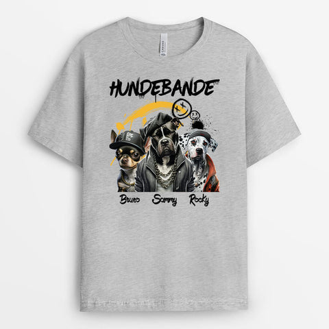 Personalisiertes Hunde Bande T-shirt Hundepapa Geschenk[product]